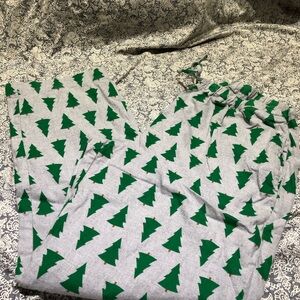 Hanna Andersson grey trees flannel pj pants XL unisex